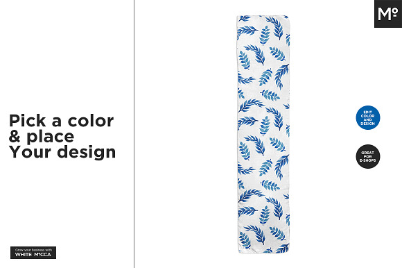 2 Types Oblong Scarfs Mock-ups in Product Mockups - product preview 9