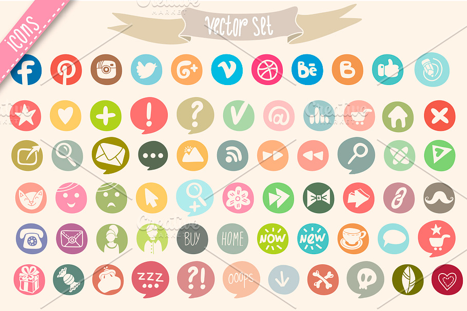 Social icons in Vector Social Icons - product preview 8