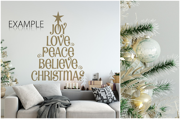 Christmas Wall Mockups in Print Mockups - product preview 2