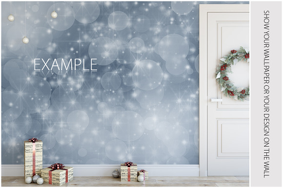 Christmas Wall Mockups in Print Mockups - product preview 6