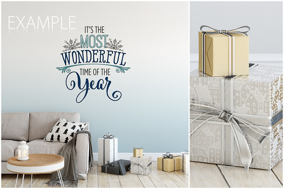 Christmas Wall Mockups in Print Mockups - product preview 8