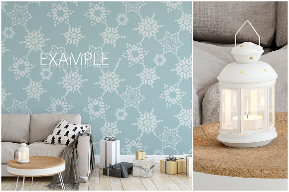 Christmas Wall Mockups in Print Mockups - product preview 9