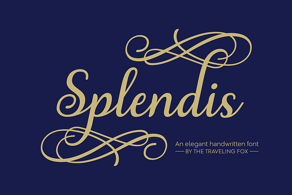 Splendis - Calligraphy Font in Script Fonts - product preview 1