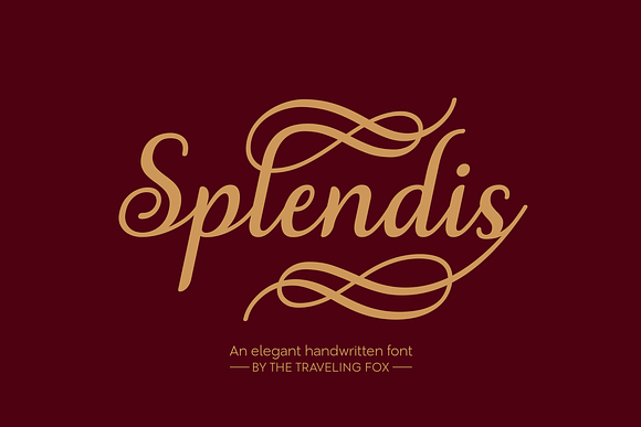 Splendis - Calligraphy Font in Script Fonts - product preview 2