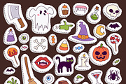 Halloween Night creepy symbols icons