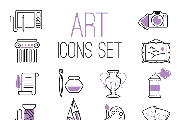 Art design creators icon set 
