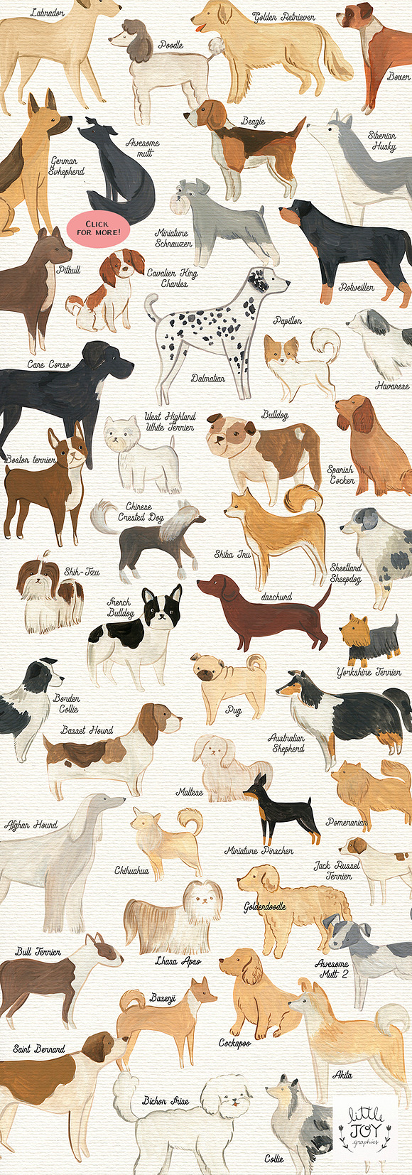 47 Hand Painted Dogs in Illustrations - product preview 2