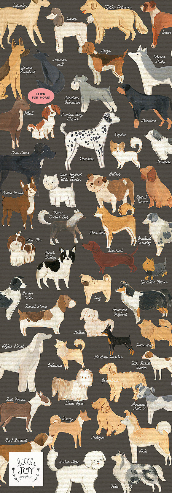 47 Hand Painted Dogs in Illustrations - product preview 3