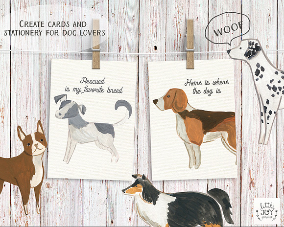 47 Hand Painted Dogs in Illustrations - product preview 4