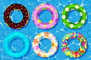 Rubbeк water sea rings vector toy