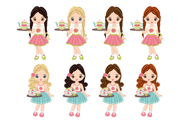 Vector Tea Party Set in Illustrations - product preview 1