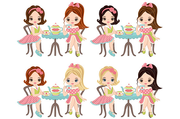 Vector Tea Party Set in Illustrations - product preview 2