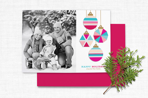 Modern Christmas Card Template in Card Templates - product preview 2