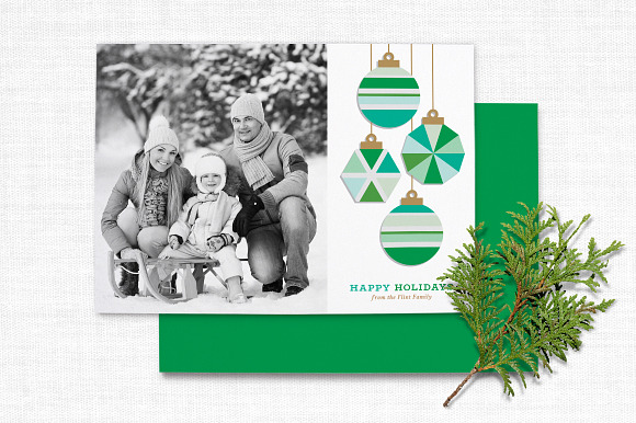 Modern Christmas Card Template in Card Templates - product preview 4
