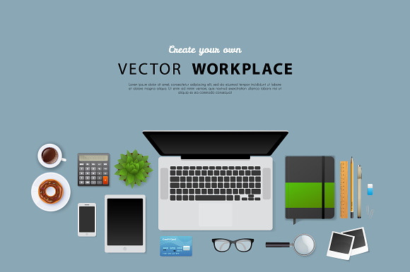 Vector Workplace in Illustrations - product preview 1