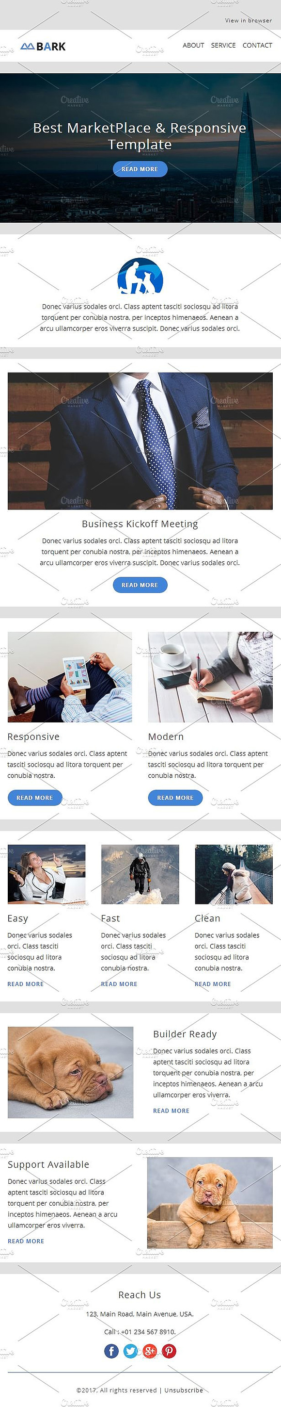 6 Newsletter Templates Bundle - 6 in Mailchimp Templates - product preview 3