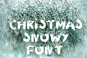 Handdrawn snowy display font