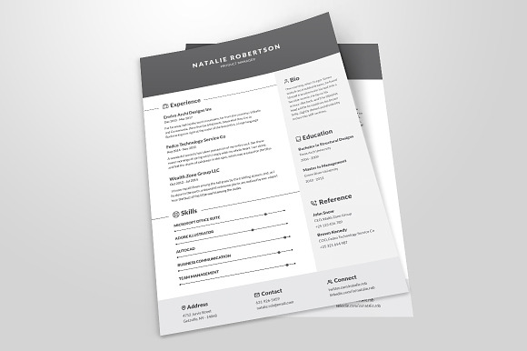 Resume/CV Template - Natalie in Resume Templates - product preview 1