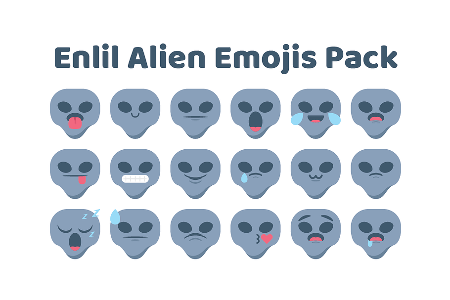 Enlil Alien Emojis Pack