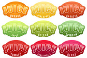 Unique Set of Juice Labels.