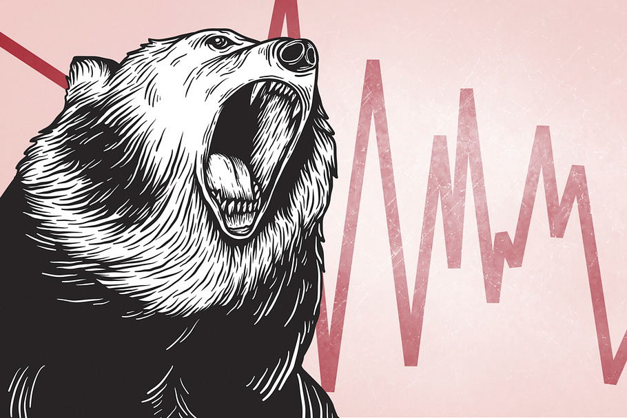 Bear Market Icon Symbol Vector in Illustrations - product preview 8