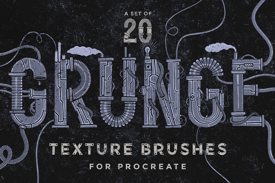 Procreate grunge texture brushes in Photoshop Brushes - product preview 8