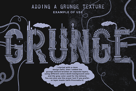Procreate grunge texture brushes in Photoshop Brushes - product preview 2