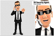 3D Security Agent Stop Gesture