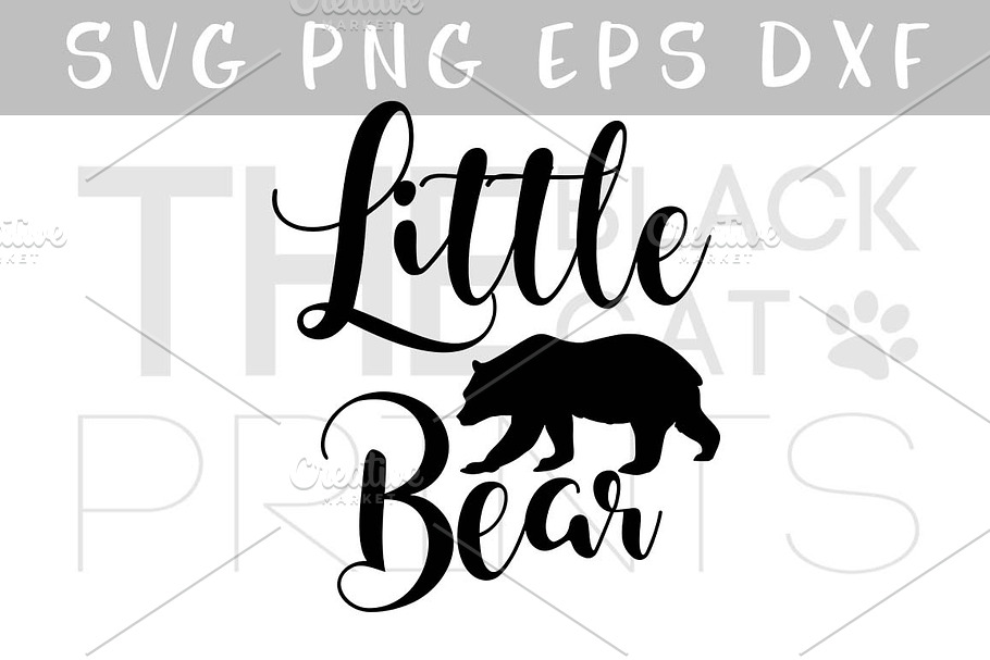 Little bear SVG DXF PNG EPS in Illustrations - product preview 8