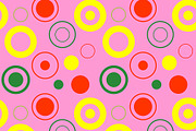 Colored circle shape art geometric