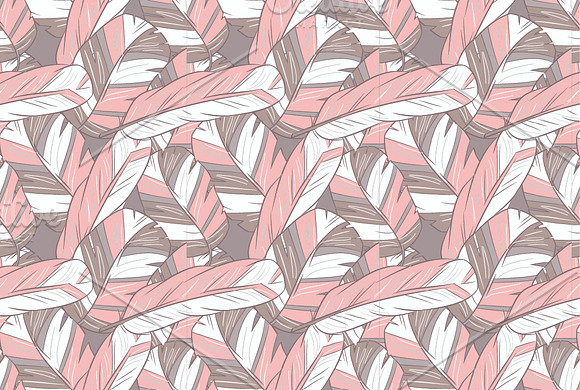 Seamless patterns with feathers in Textures - product preview 1