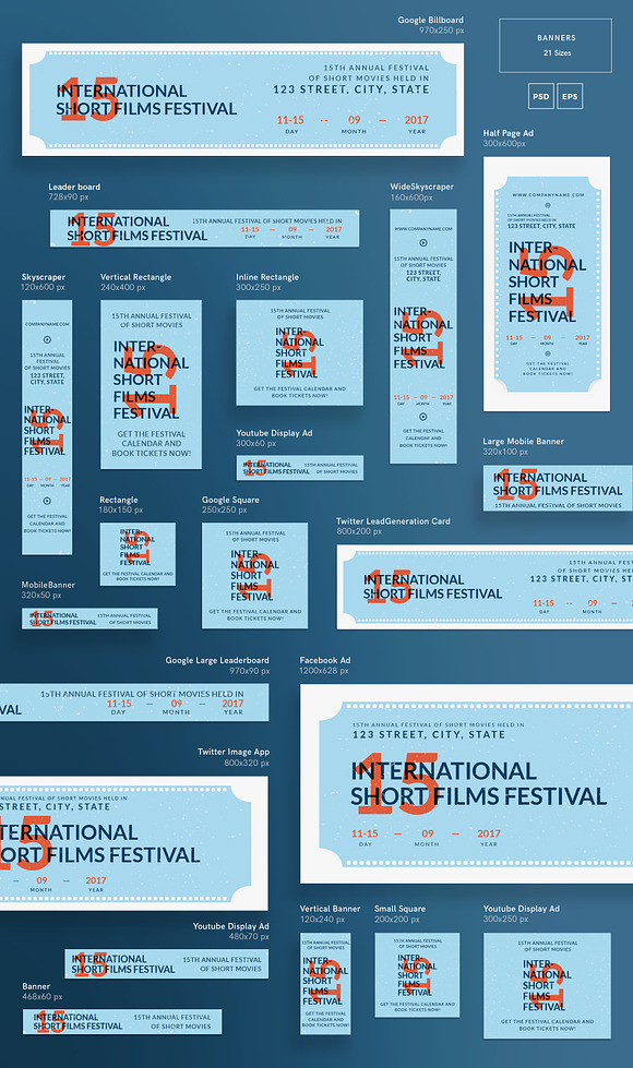 Banners Pack | Film Festival in Templates - product preview 1