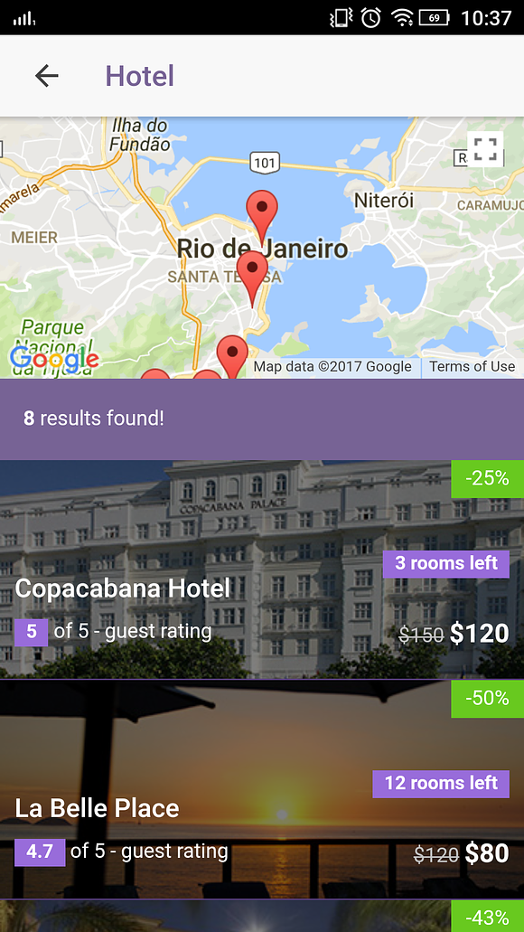 Ionic 3 Hotel Booking Theme Lite in HTML/CSS Themes - product preview 4