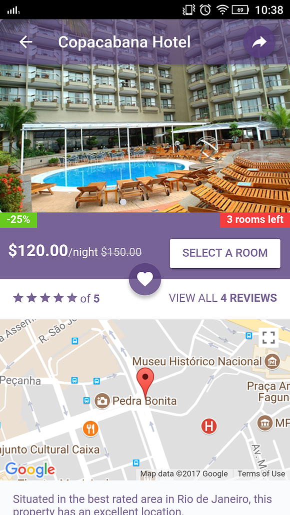 Ionic 3 Hotel Booking Theme Lite in HTML/CSS Themes - product preview 5