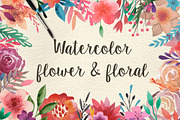 159 Watercolor flowers & florals