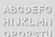 Decorative emboss alphabets