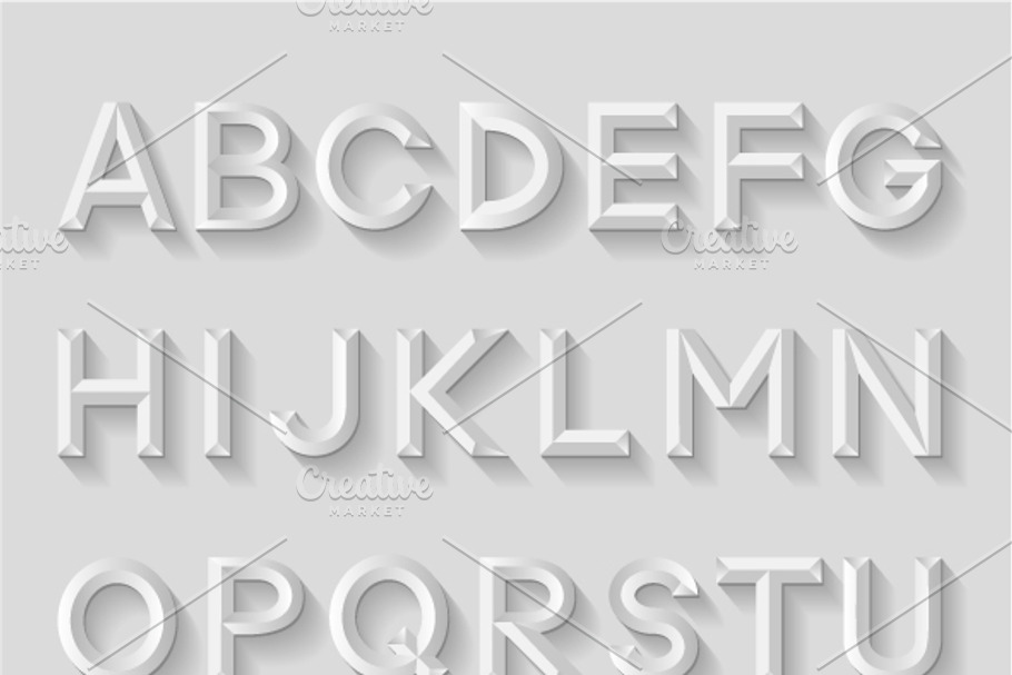 Decorative emboss alphabets in Web Elements - product preview 8