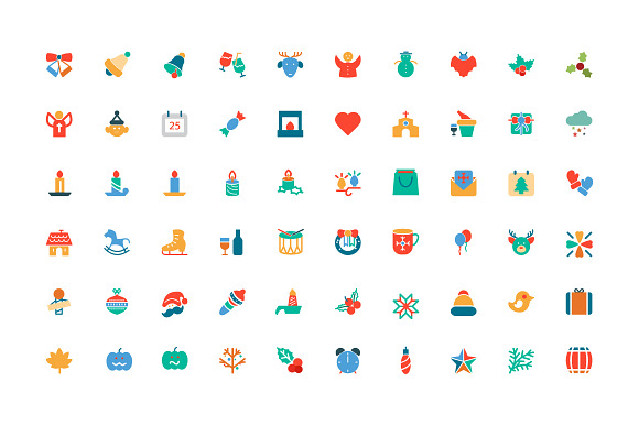 100 Christmas Colored Icons in Graphics - product preview 1