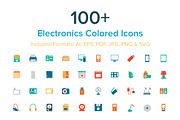 100+ Electronics Colored Icons