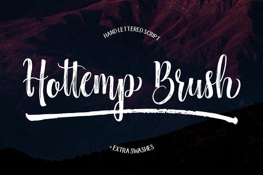 Hottemp Brush - Font Duo in Script Fonts - product preview 8