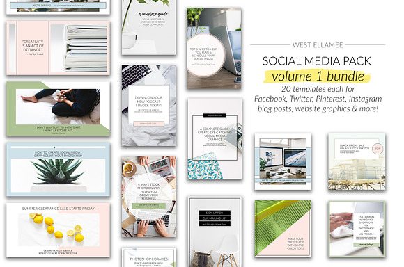 Volume 1 Bundle for Social Media in Facebook Templates - product preview 3