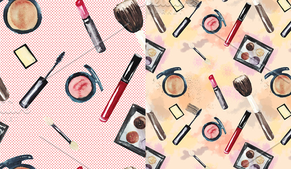 Watercolor cosmetics in Illustrations - product preview 2
