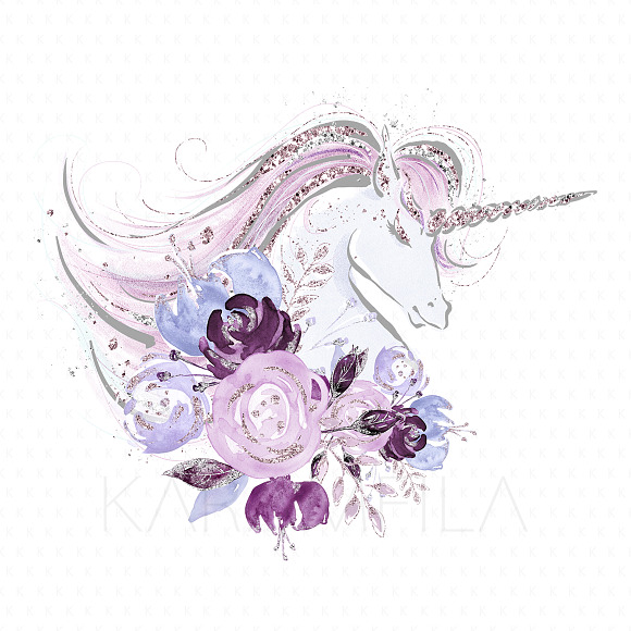 Dreaming Unicorns Clipart in Illustrations - product preview 2
