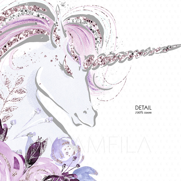 Dreaming Unicorns Clipart in Illustrations - product preview 5