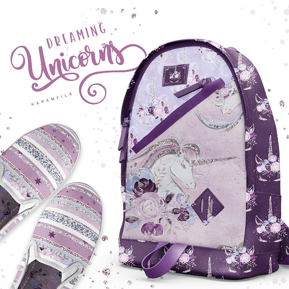 Dreaming Unicorns Clipart in Illustrations - product preview 10