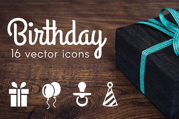 BIRTHDAY - vector icons in Birthday Icons - product preview 1