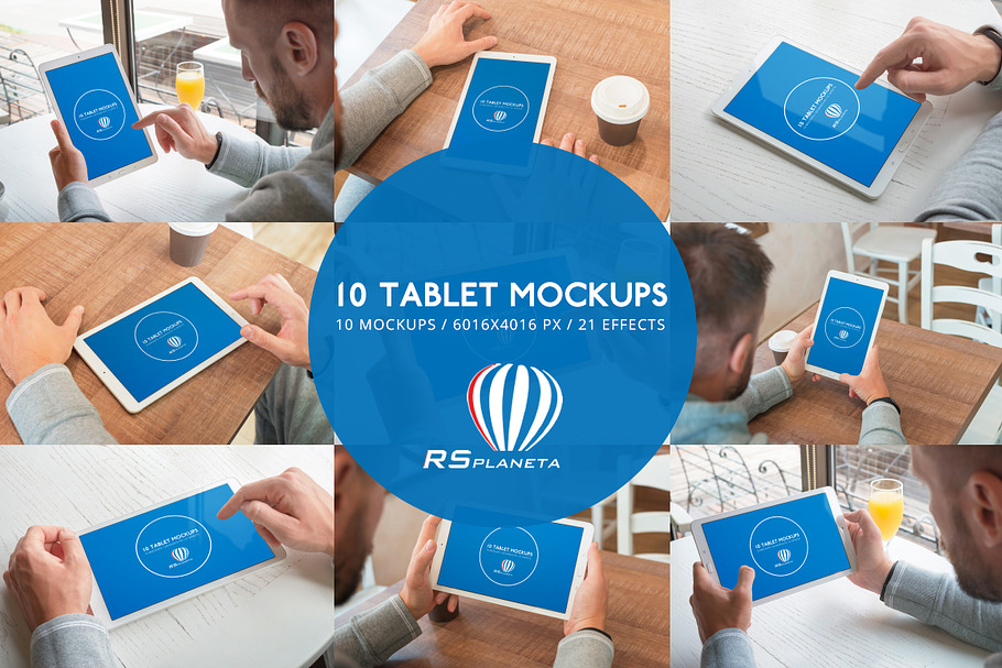 10 Tablet Mockups in Mobile & Web Mockups - product preview 8