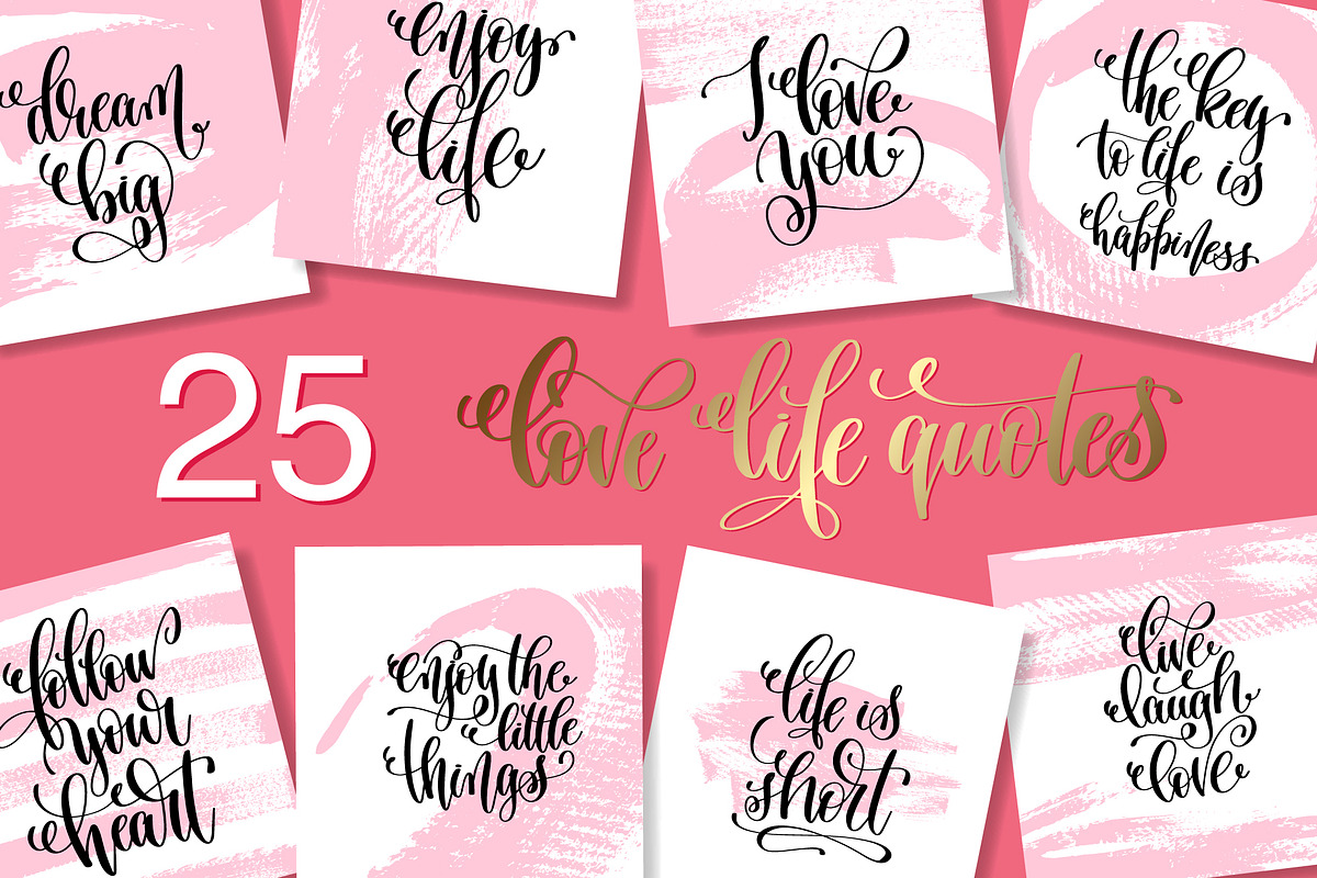 25 LOVE LIFE QUOTES in Postcard Templates - product preview 8