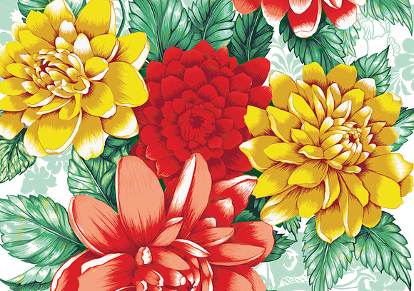 Peony flower designs. in Illustrations - product preview 2