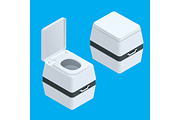 Isometric Small bio toilet